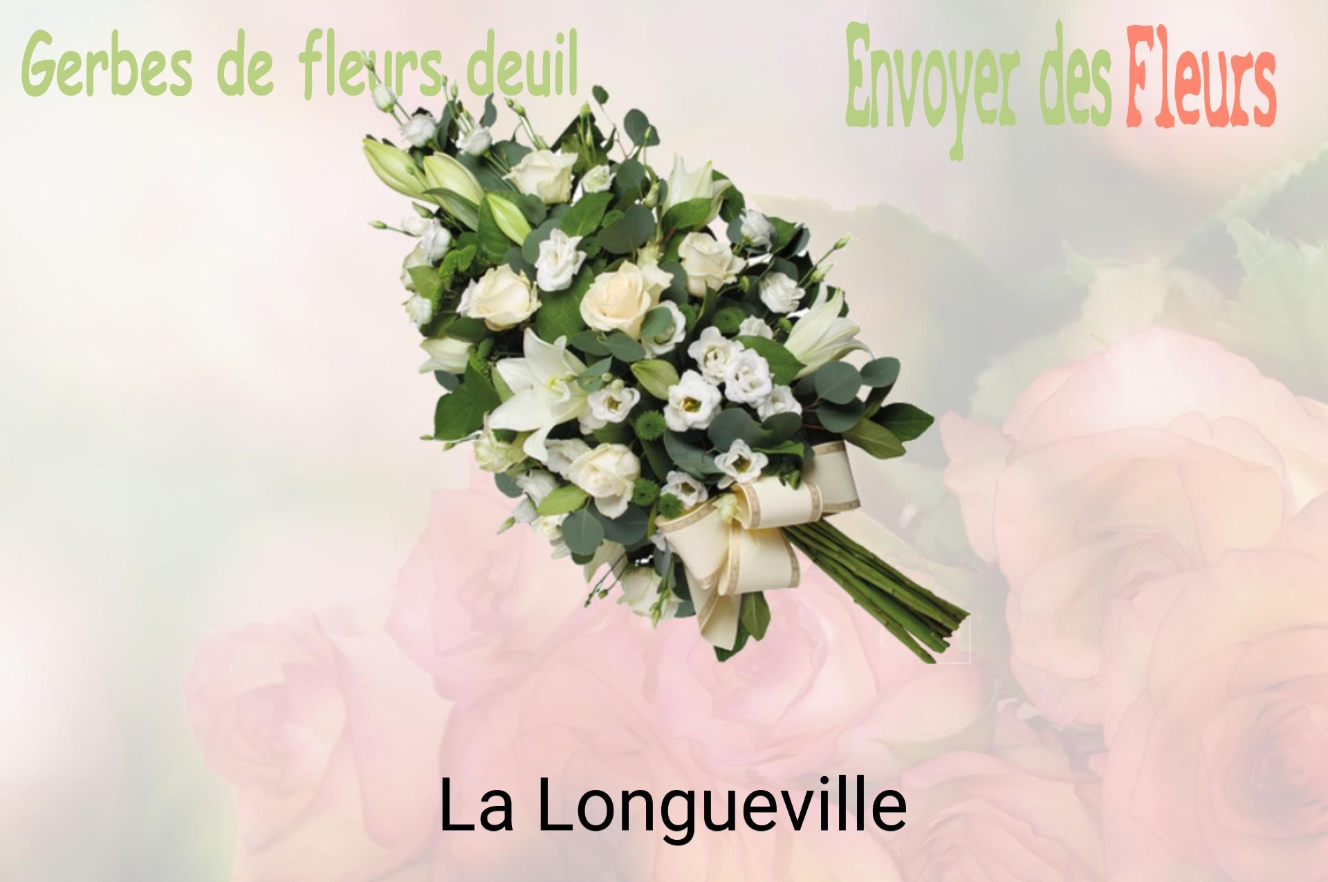 Gerbe de fleurs de deuil livrée à La Longueville